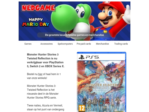 Monster Hunter Stories 3 is nu verkrijgbaar / Gratis Vertical Stand​ t.w.v. 29,99 bij iedere nieuwe PS 5 console!