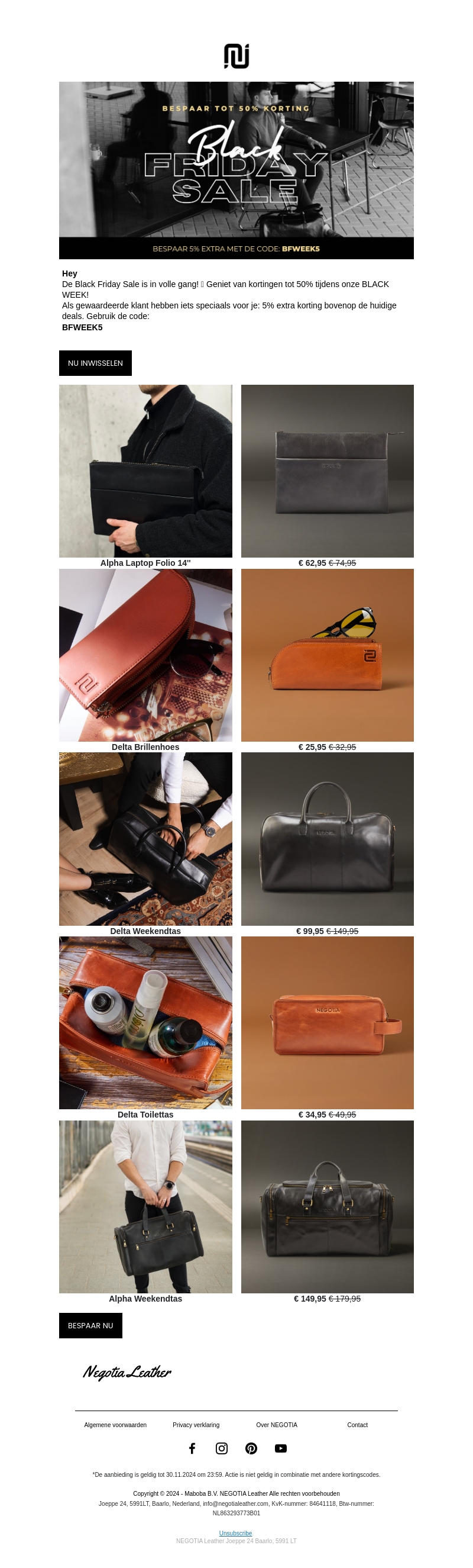 💥 Black Week: Tot 50% korting 💥 Black Week: Tot 50% korting