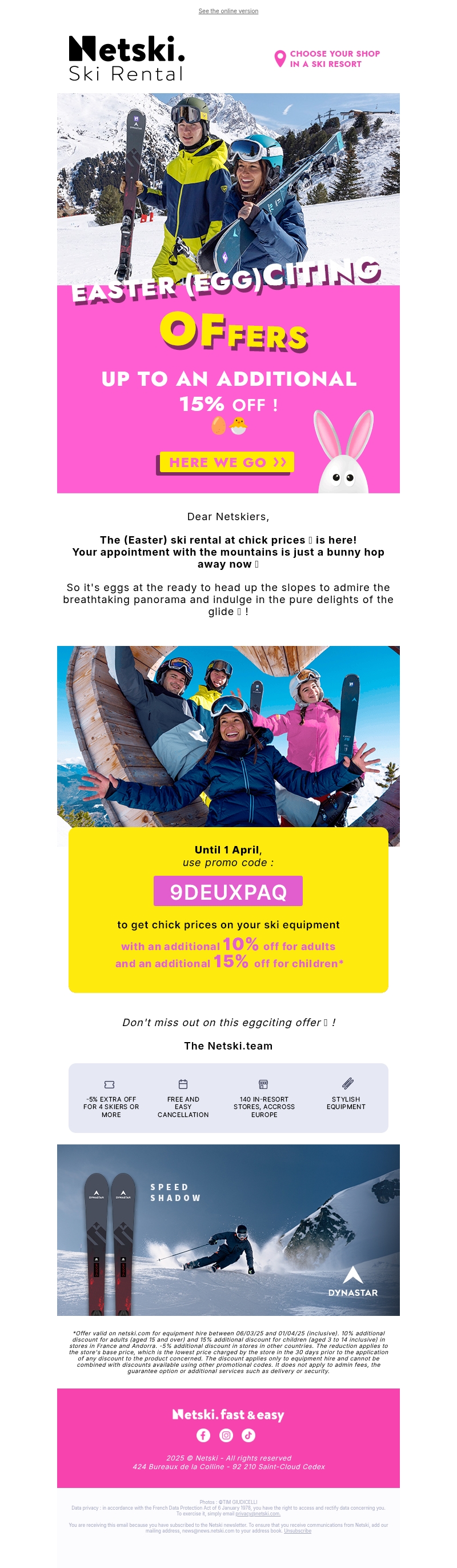 Your (egg)stra special Easter offer, up to 15% extra discount! 🥚 Your (egg)stra special Easter offer, up to 15% extra discount! 🥚