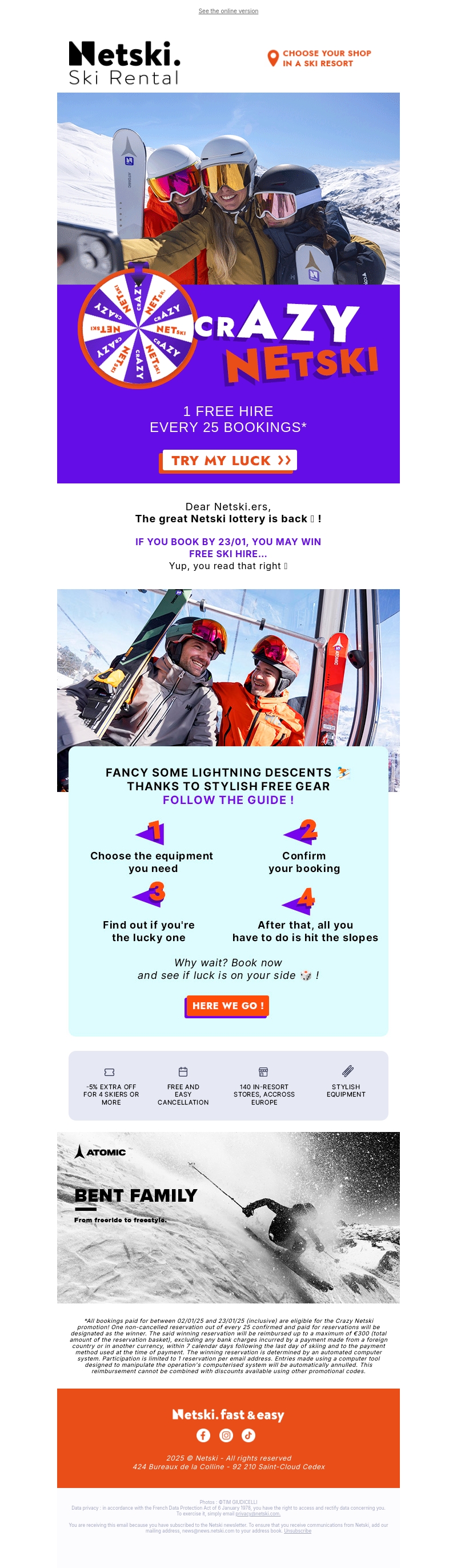 Crazy Netski ๐คฉ A chance to win FREE ski hire! Crazy Netski ๐คฉ A chance to win FREE ski hire!