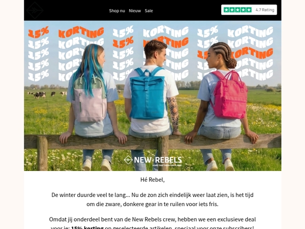 Drop de winterblues. De lente is hier (met 15% korting) 🤘