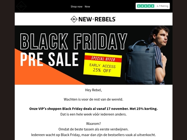 Black Friday begint vroeg. Maar alleen voor VIPs.