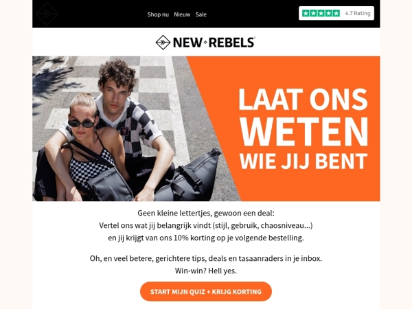 Kortingscode in ruil voor jouw stijl 🤘