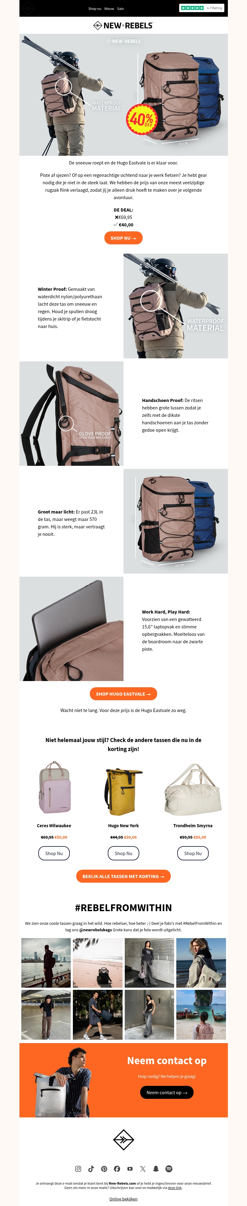 Shop de Hugo Eastvale (& meer!) met 40% KORTING Shop de Hugo Eastvale (& meer!) met 40% KORTING