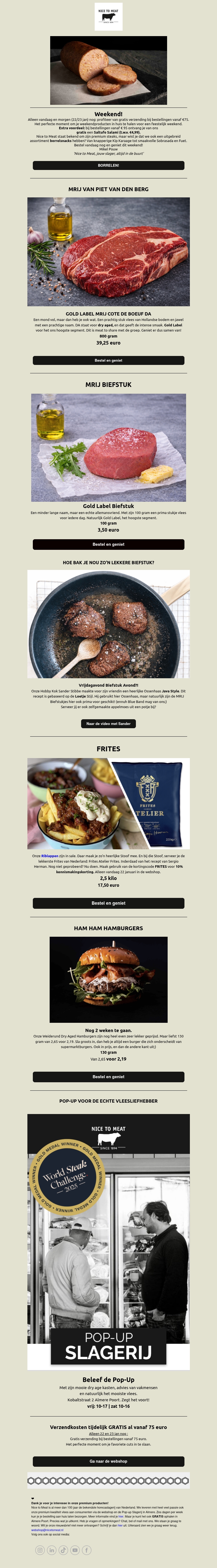 Alleen vandaag: gratis verzending + Saltufo Salami cadeau π Alleen vandaag: gratis verzending + Saltufo Salami cadeau π