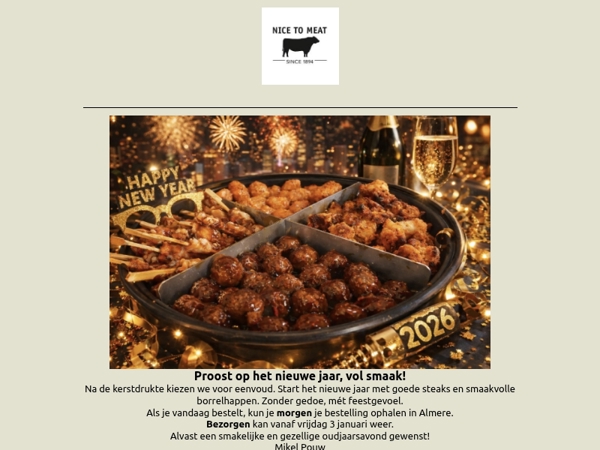 🔥 Lekker het nieuwe jaar in. Deze week: 🥩 Snacks & Steaks