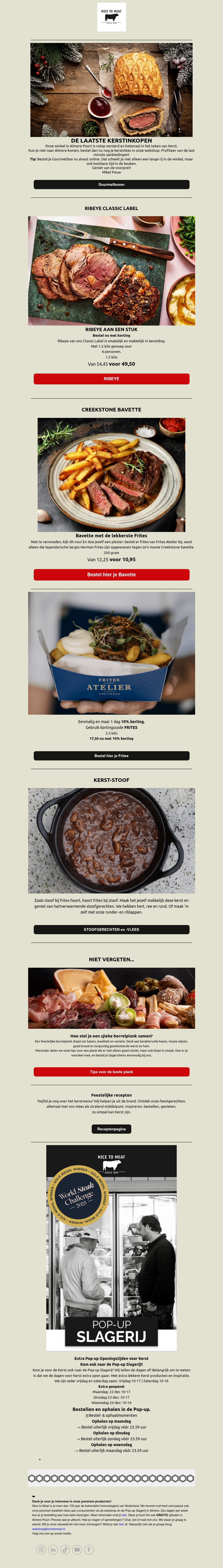 🌲 Kerststress? Niet nodig. Bestel online of kom langs in de Pop-up Slagerij 🌲 Kerststress? Niet nodig. Bestel online of kom langs in de Pop-up Slagerij