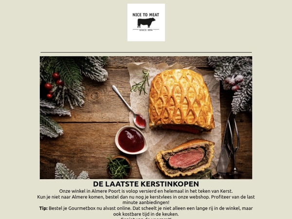 🌲 Kerststress? Niet nodig. Bestel online of kom langs in de Pop-up Slagerij