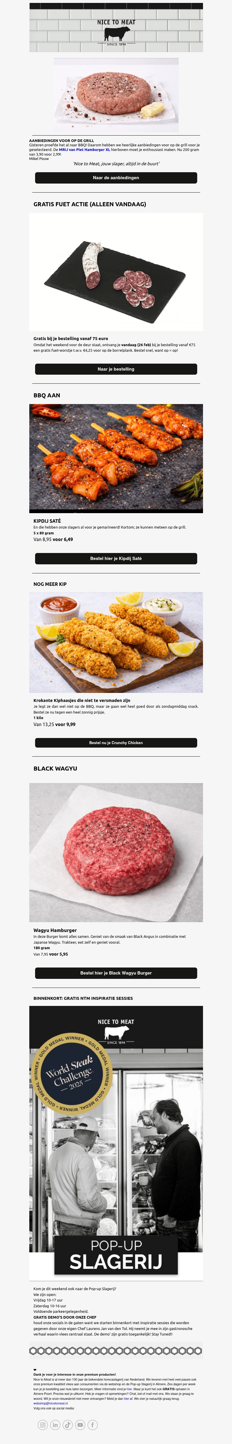 BBQ-deals + gratis fuet vanaf €75 BBQ-deals + gratis fuet vanaf €75