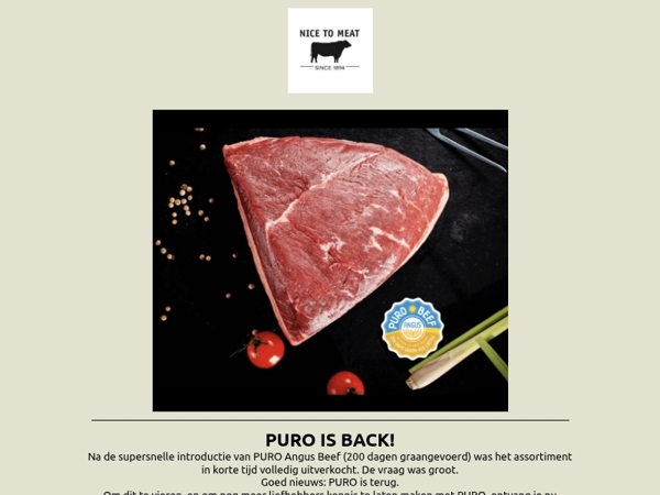 Comfort food inspiratie & hoge korting op PURO Angus Beef