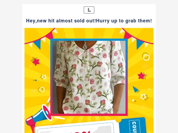 Hey,new hit almost sold out!Hurry up to grab them!