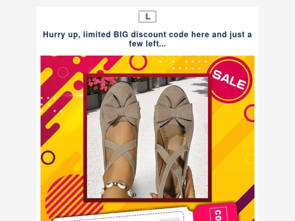 Hurry up, limited BIG discount code here and just a few left...