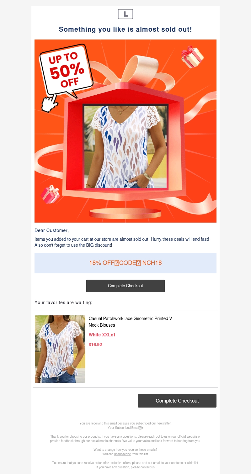 Something you like is almost sold out! Something you like is almost sold out!