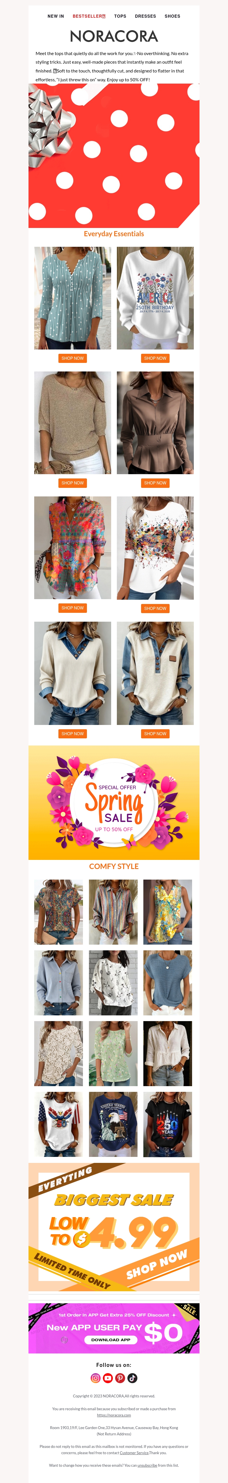 Easy Tops, Elevated Style 💌 Up to 50% OFF🌟 Easy Tops, Elevated Style 💌 Up to 50% OFF🌟