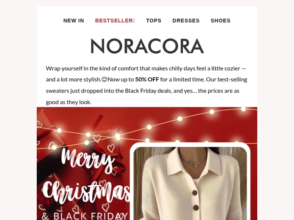 Cozy Up in Style — Black Friday Sweaters Now Up to 50% OFF!