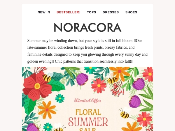 🌸 Bloom On – Late Summer Florals Up to 50% OFF! ✨