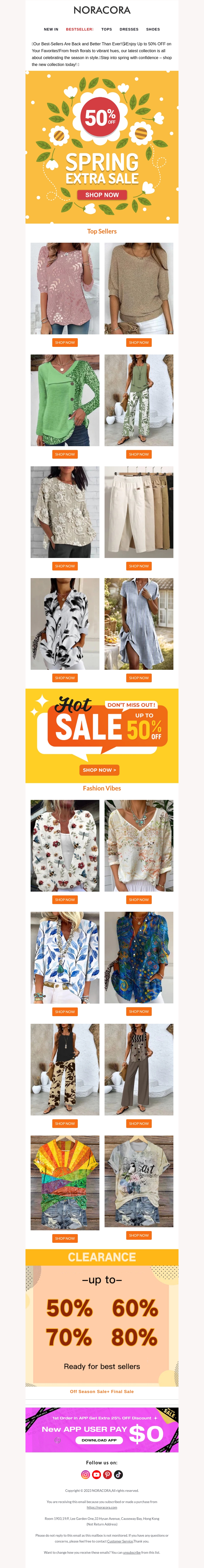 πΈ Spring's Most-Loved Styles Called Your Name β 50% OFF to Say "Yes!"π πΈ Spring's Most-Loved Styles Called Your Name β 50% OFF to Say "Yes!"π