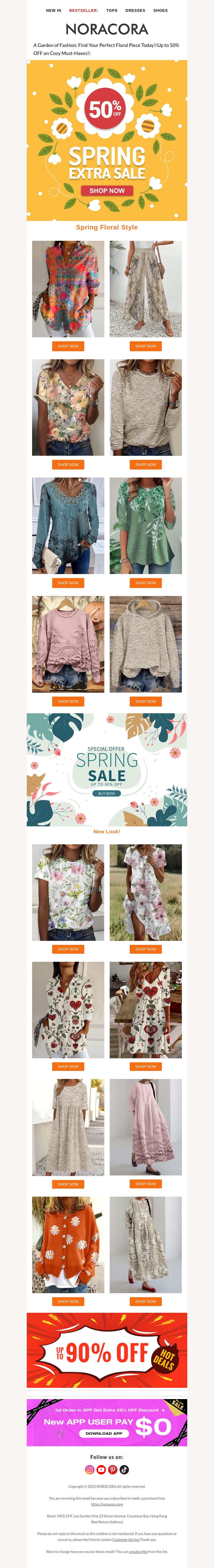 🌸Embrace the Beauty of Spring with Stunning Floral Styles!💐Enjoy up to 50% off! 🌸Embrace the Beauty of Spring with Stunning Floral Styles!💐Enjoy up to 50% off!