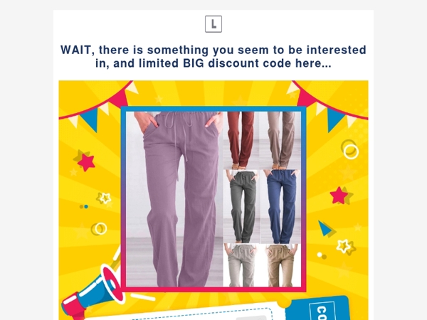 WAIT, there is something you seem to be interested in, and limited BIG discount code here...