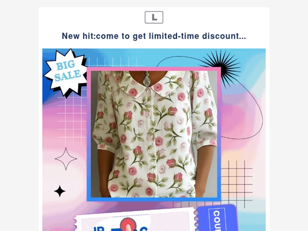 New hit:come to get limited-time discount...