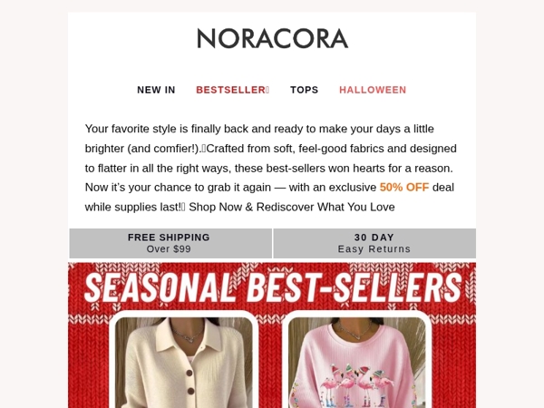 ✨ Good News! The Style You Loved Is Back in Stock — Now 50% OFF!💫