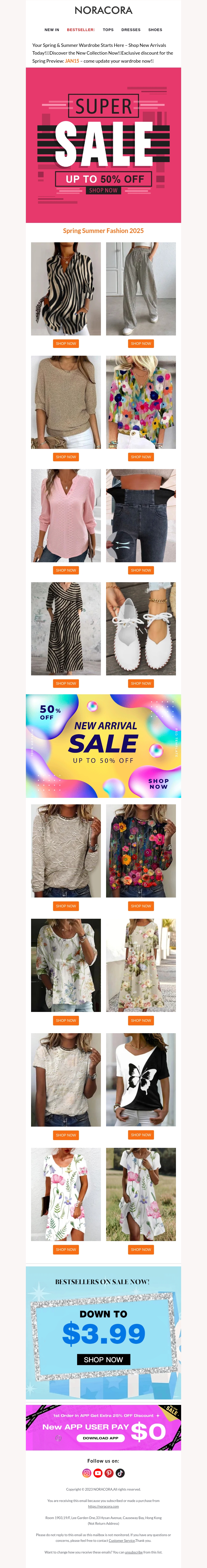 New Season, New Styles – Embrace Spring & Summer with Our Latest Trends! 🌷✨Enjoy up to 50% off!💟 New Season, New Styles – Embrace Spring & Summer with Our Latest Trends! 🌷✨Enjoy up to 50% off!💟