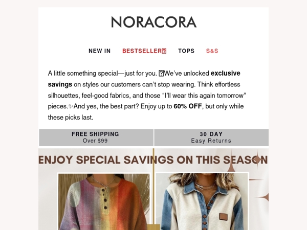 ✨ Your Exclusive Savings Just Dropped — Up to 60% OFF! 💎