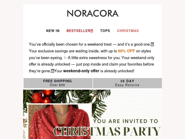 💌 You've Been Chosen for a Weekend Treat — Up to 60% Off Inside! 💫