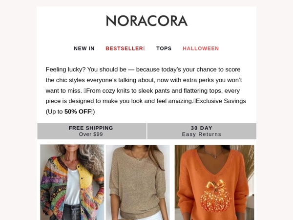 💌 Lucky You – Today's Chic Looks Come with Extra Perks! 🎉Up to 50% OFF!