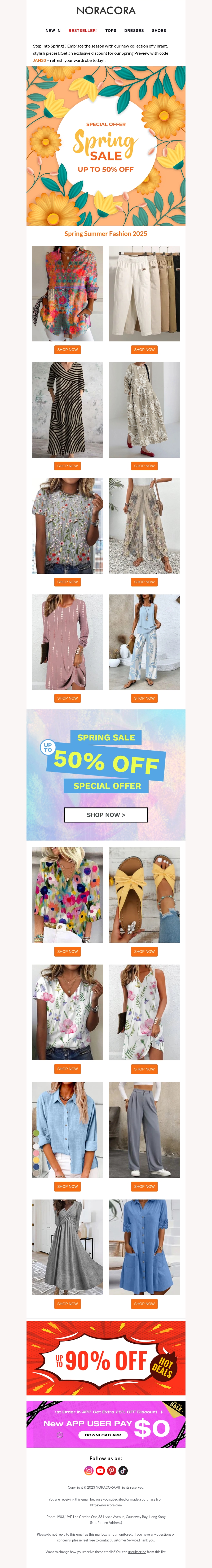 Spring into Style! 🌸 Shop our fresh new arrivals for the perfect spring and summer looks💃Enjoy up to 50% off💟 Spring into Style! 🌸 Shop our fresh new arrivals for the perfect spring and summer looks💃Enjoy up to 50% off💟