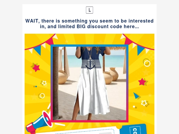 WAIT, there is something you seem to be interested in, and limited BIG discount code here...