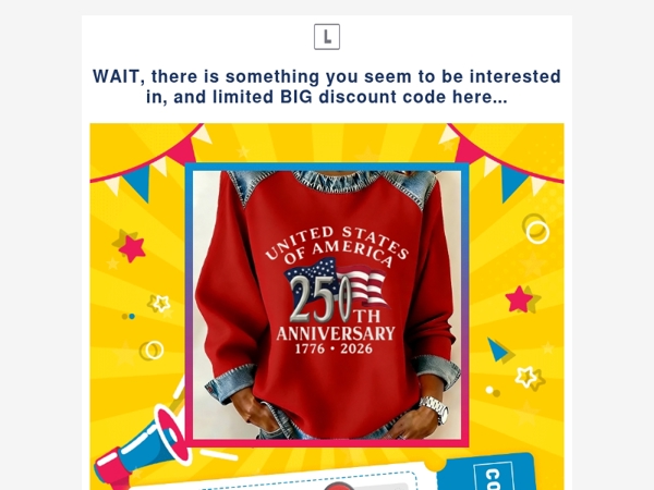 WAIT, there is something you seem to be interested in, and limited BIG discount code here...