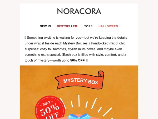 💫 Shhh… It's a Secret! Discover Your Mystery Box Now 🎁Up to 50% OFF!