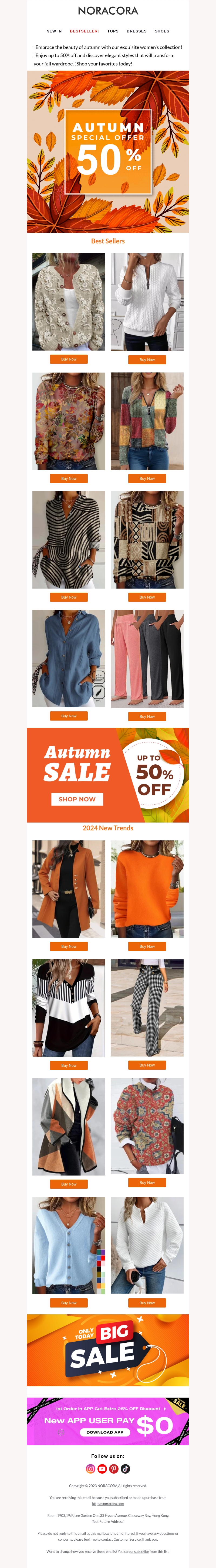 Indulge in Autumn Elegance: Explore Fall Fashion Trends at Up to 50% Off!🤩 Indulge in Autumn Elegance: Explore Fall Fashion Trends at Up to 50% Off!🤩