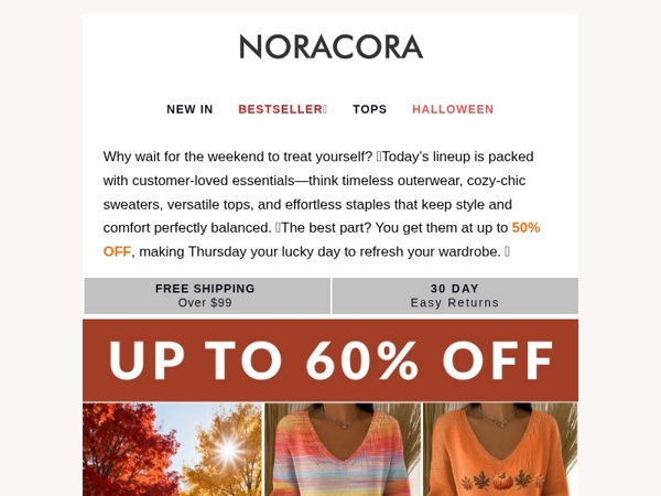 👀Thursday Thrills: Fresh Styles & Savings – Up to 50% OFF! 🎉