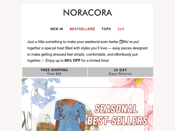 💌 A Weekend Treat Just for You — Up to 60% OFF Inside