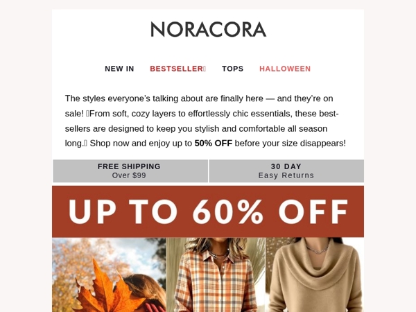 ✨Just In: This Season's Best-Selling Looks – Now Up to 50% OFF! 😍