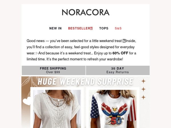 💫You've Been Chosen for a Weekend Treat — Up to 60% Off Inside!✨