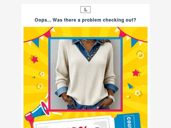 Oops... Was there a problem checking out?