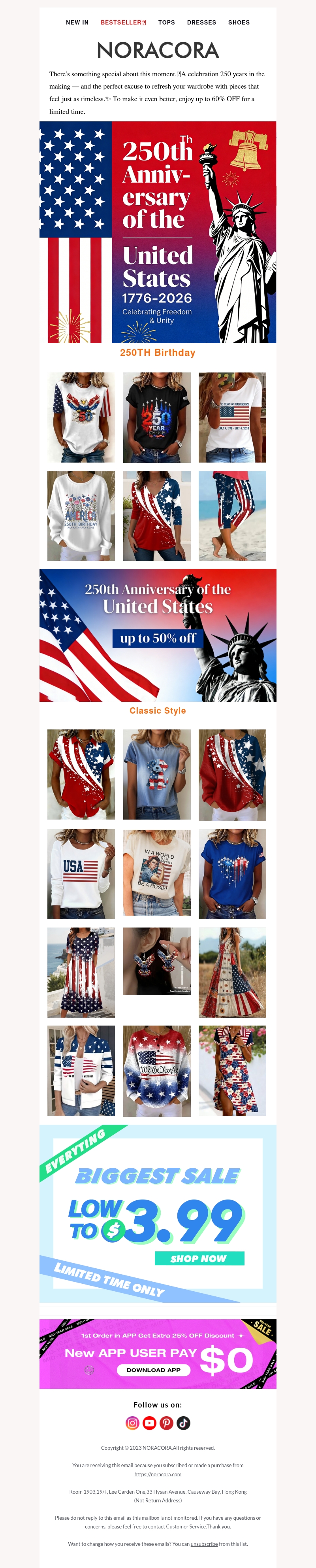 Red, White & New — 250th Anniversary Styles on Sale🎇 Red, White & New — 250th Anniversary Styles on Sale🎇