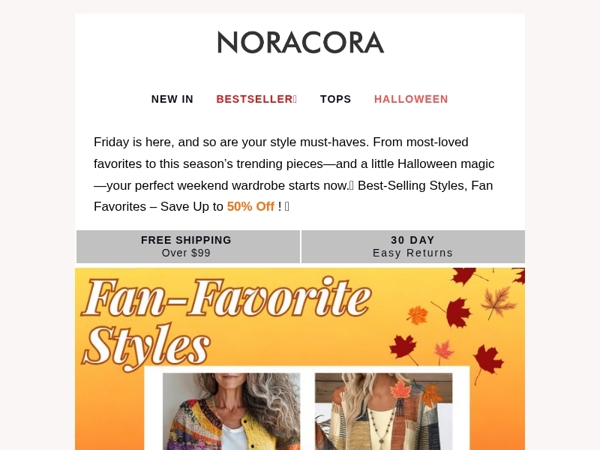 🏆 Fan-Favorite Styles with Rave Reviews – Save Up to 50% This Season! 🌟