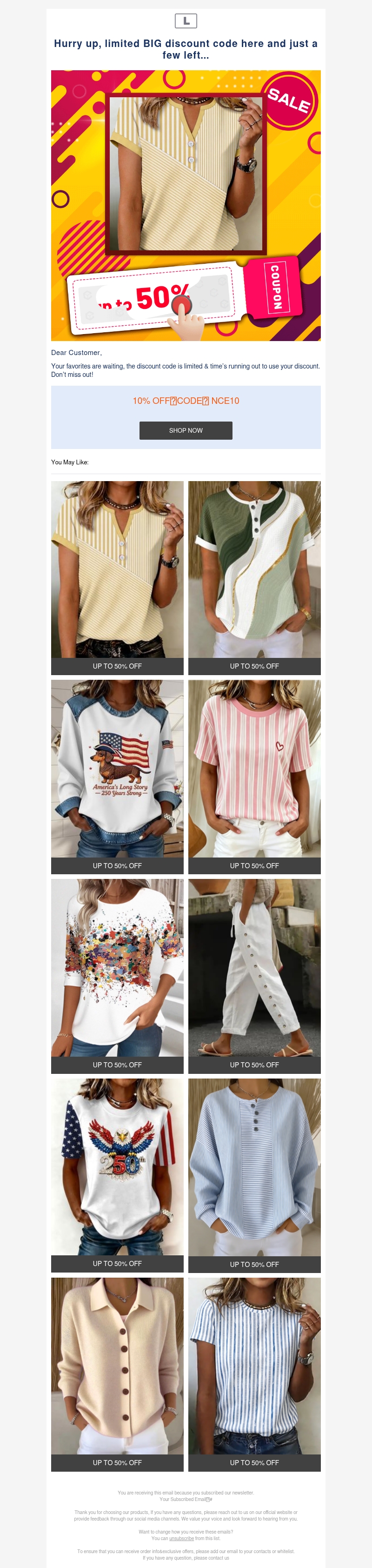 Hurry up, limited BIG discount code here and just a few left... Hurry up, limited BIG discount code here and just a few left...