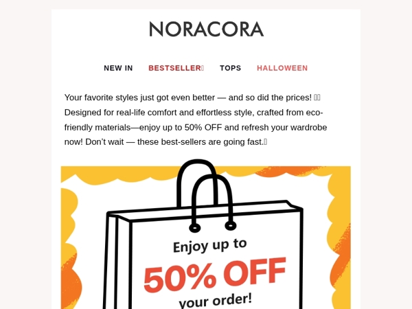 🌟 Your Favorite Styles, This Season's Best Deals – Up to 50% OFF! 🏆