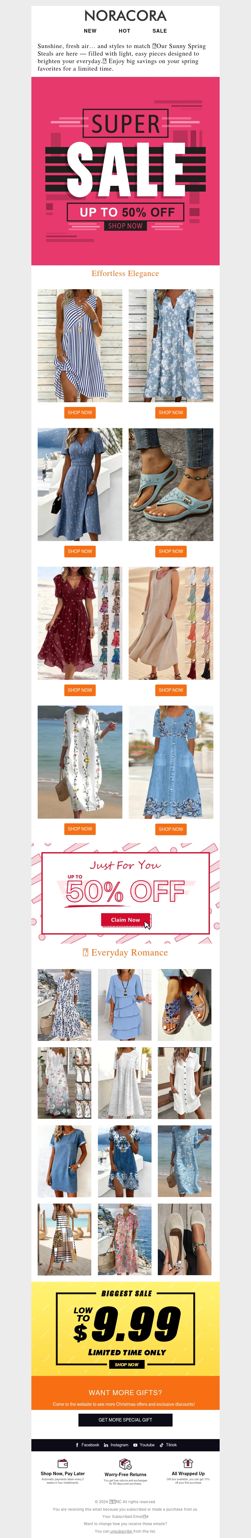 🌷 Sunny Spring Steals — Fresh Looks, Big Savings! 🌷 Sunny Spring Steals — Fresh Looks, Big Savings!