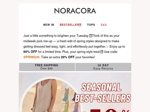 💌 A Little Tuesday Pick-Me-Up — Save Up to 60% OFF✨