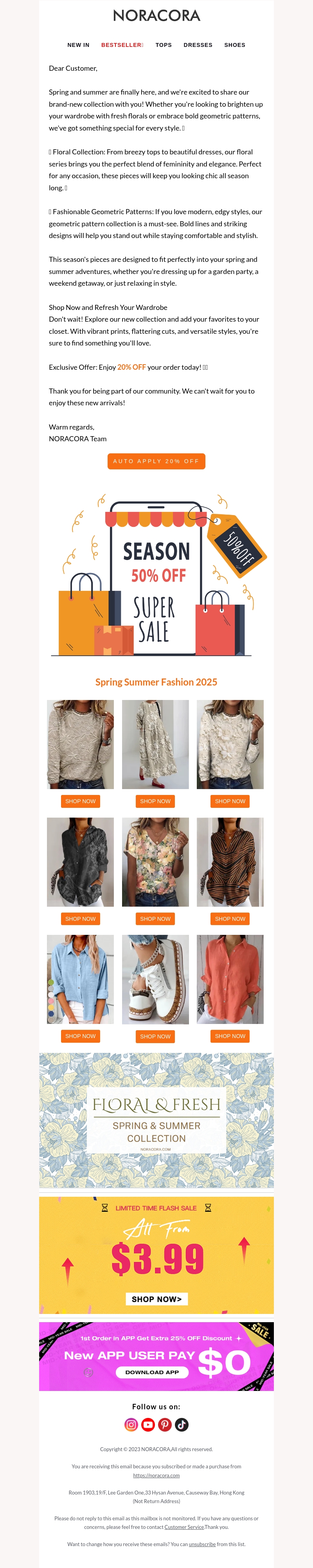 Sunshine Ready! Discover Our Fresh Spring/Summer Collection Today! ๐๐ธEnjoy up to 50% off!๐ท Sunshine Ready! Discover Our Fresh Spring/Summer Collection Today! ๐๐ธEnjoy up to 50% off!๐ท