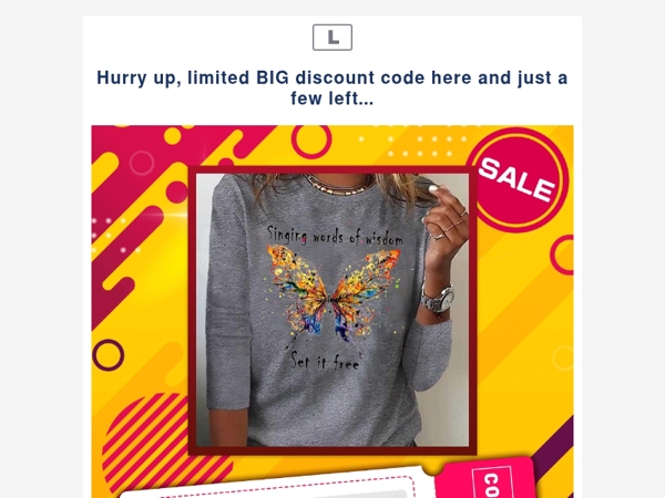 Hurry up, limited BIG discount code here and just a few left...