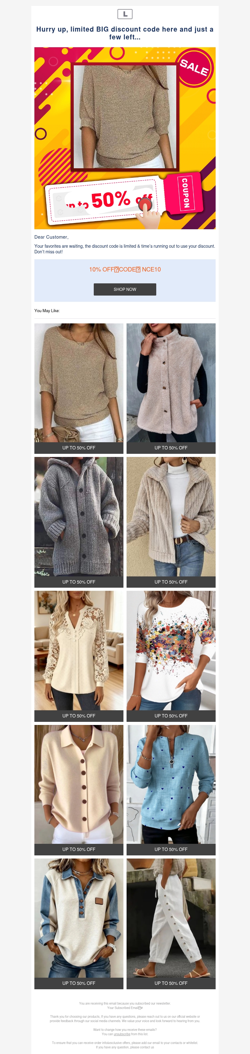 Hurry up, limited BIG discount code here and just a few left... Hurry up, limited BIG discount code here and just a few left...