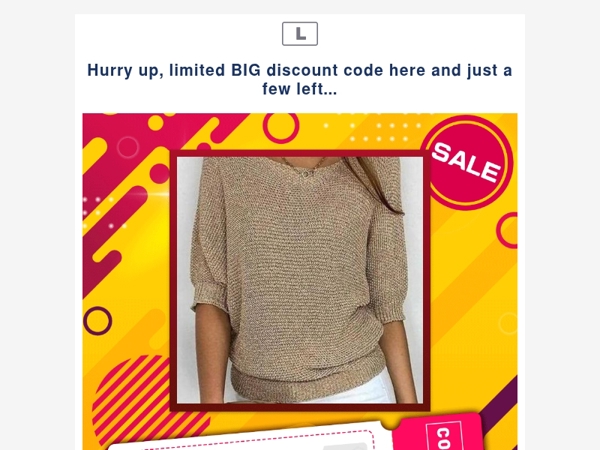 Hurry up, limited BIG discount code here and just a few left...