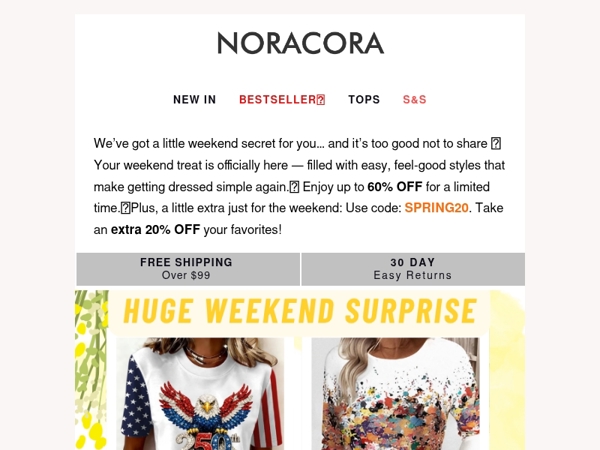 😉 Guess What? Your Weekend Treat Is Here — Up to 60% OFF